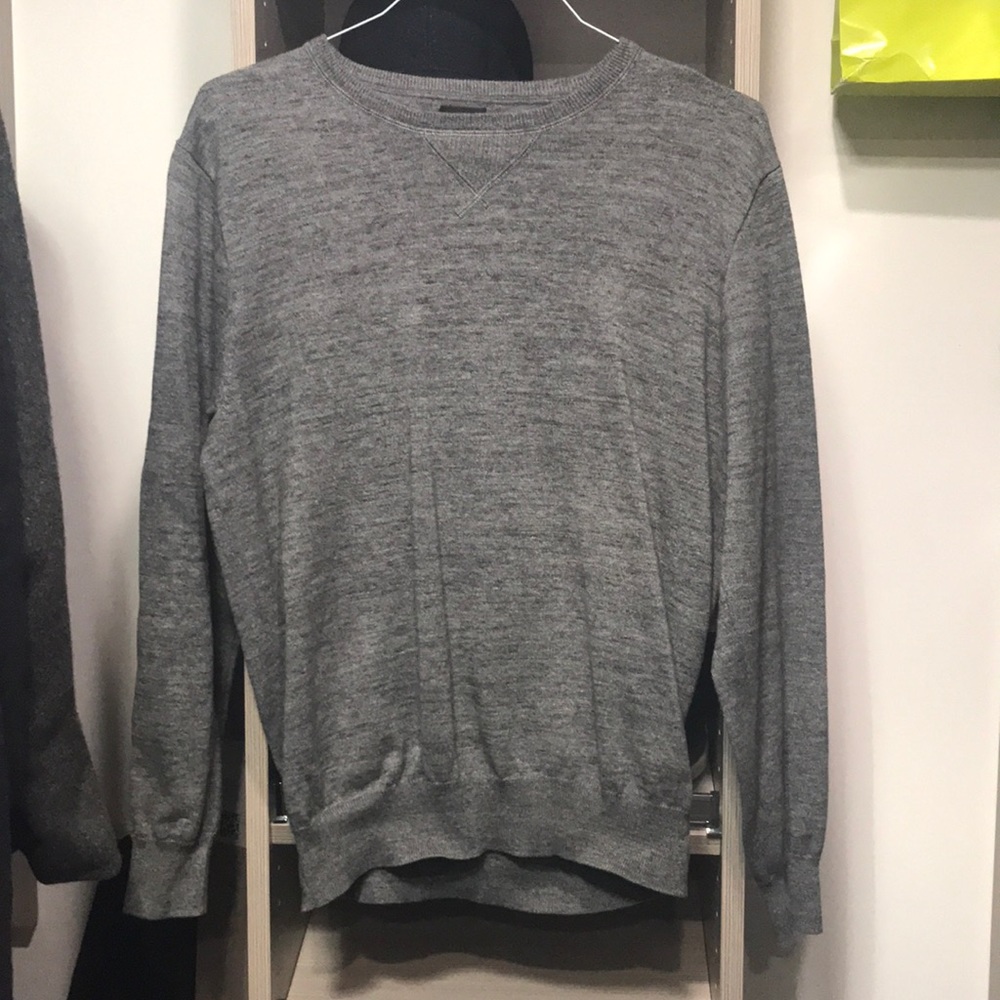 J. Crew Grey Cotton Knit Sweater